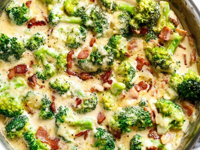 Keto Broccoli With Garlic Butter And Bacon